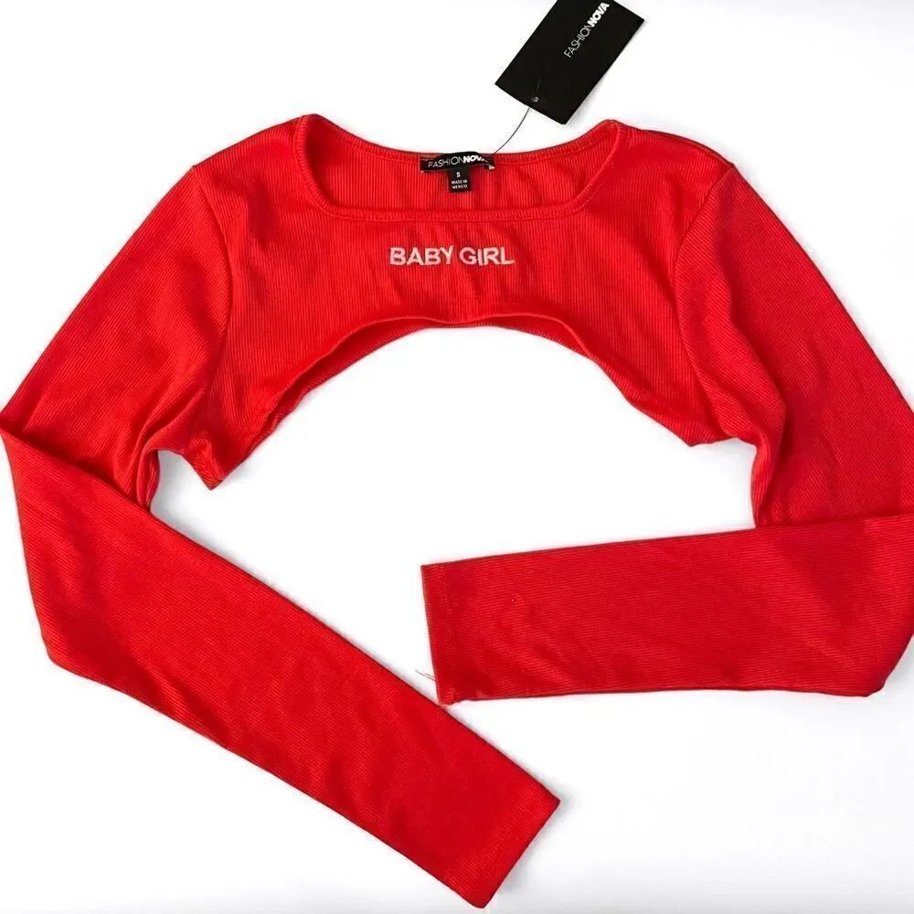 Fashion Nova Baby Girl Super Crop Top